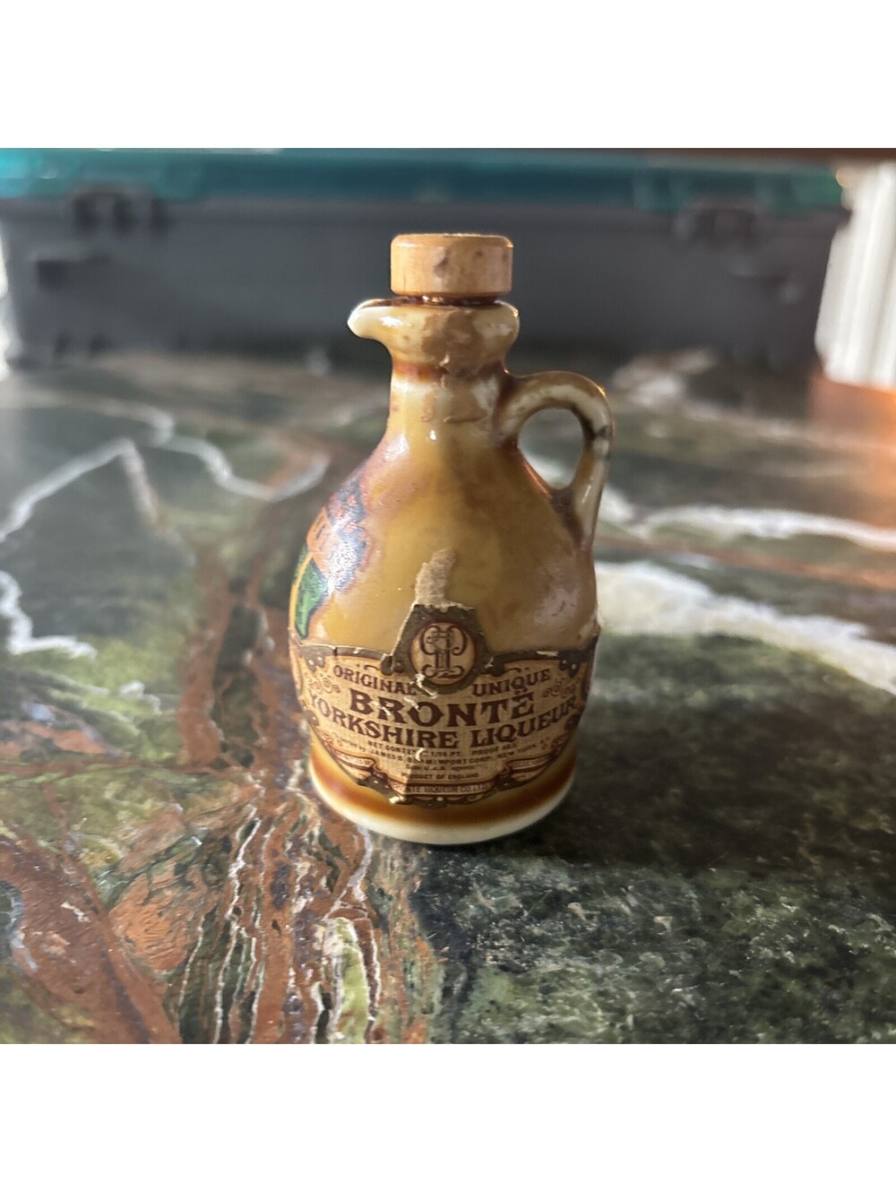 Miniature Bronte Yorkshire Liqueur Brown Jug Ceramic Bottle EMPTY James Beam